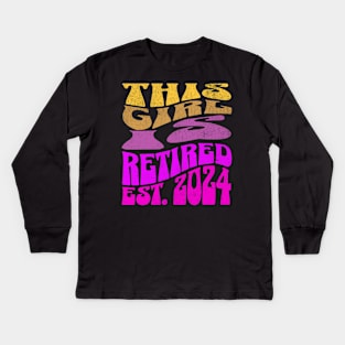 This Girl is Retired Est. 2024 Kids Long Sleeve T-Shirt